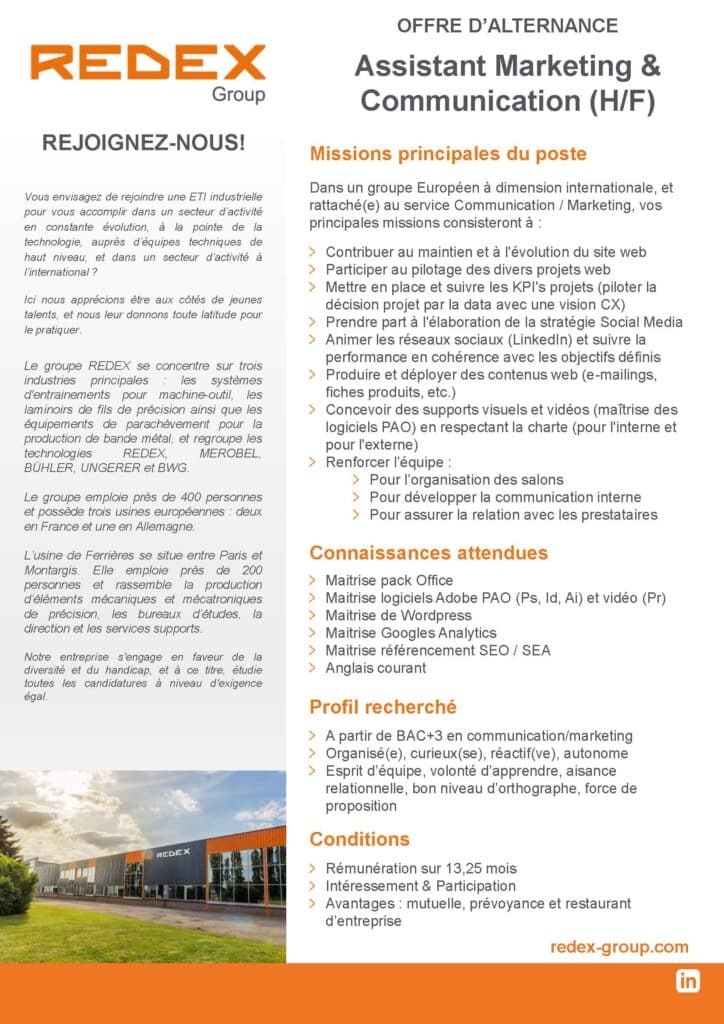 ASSISTANT MARKETING & COMMUNICATION (H/F)