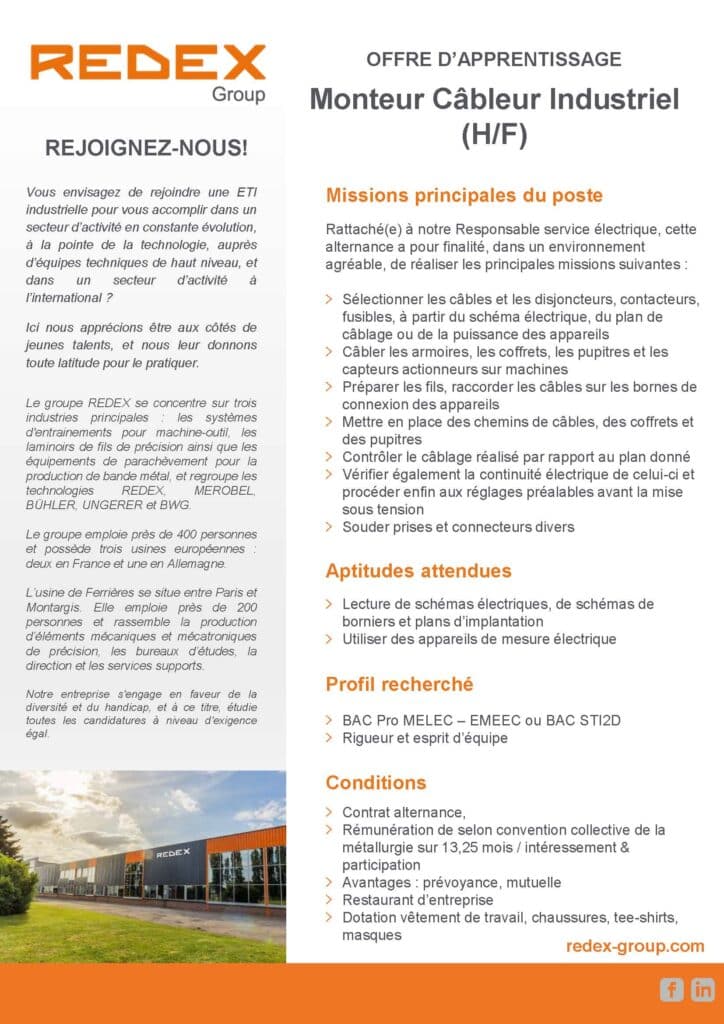 MONTEUR CABLEUR INDUSTRIEL (H/F)