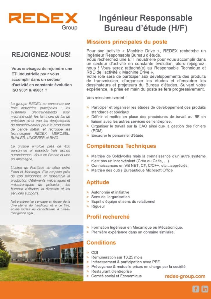 Ingénieur Responsable Bureau d’étude (H/F)